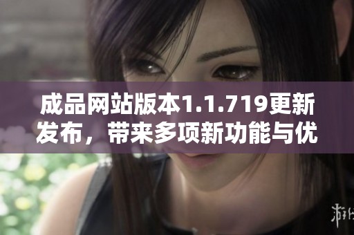 成品网站版本1.1.719更新发布，带来多项新功能与优化