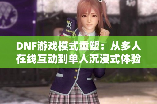 DNF游戏模式重塑：从多人在线互动到单人沉浸式体验的转变