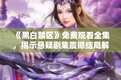 《黑白禁区》免费观看全集，揭示悬疑剧集震撼结局解析