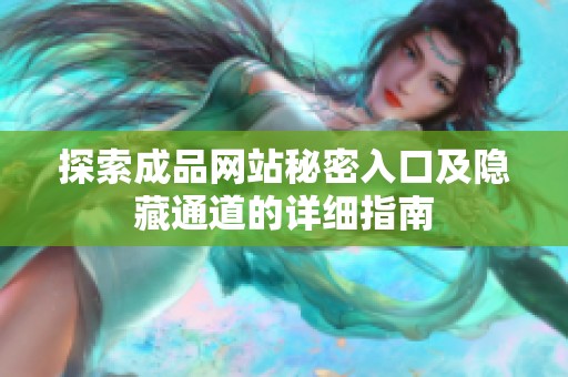 探索成品网站秘密入口及隐藏通道的详细指南