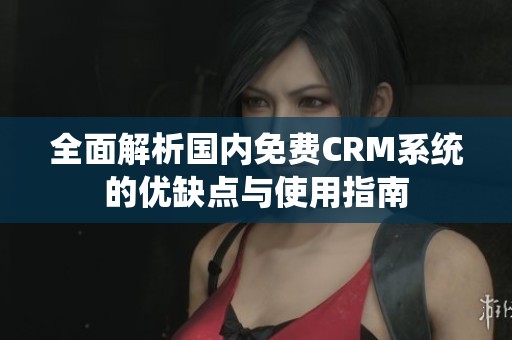 全面解析国内免费CRM系统的优缺点与使用指南