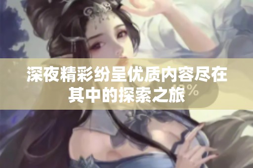 深夜精彩纷呈优质内容尽在其中的探索之旅