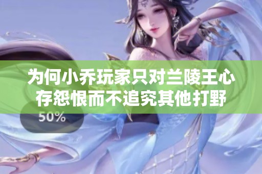 为何小乔玩家只对兰陵王心存怨恨而不追究其他打野