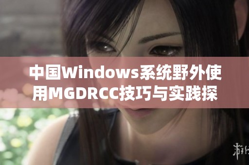 中国Windows系统野外使用MGDRCC技巧与实践探索