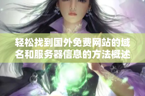 轻松找到国外免费网站的域名和服务器信息的方法概述