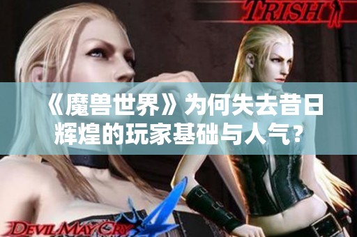 《魔兽世界》为何失去昔日辉煌的玩家基础与人气？