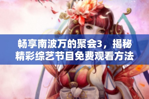 畅享南波万的聚会3，揭秘精彩综艺节目免费观看方法