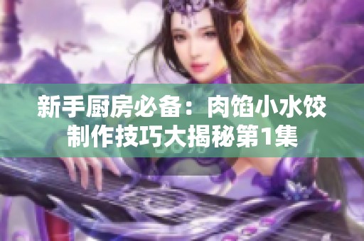 新手厨房必备：肉馅小水饺制作技巧大揭秘第1集