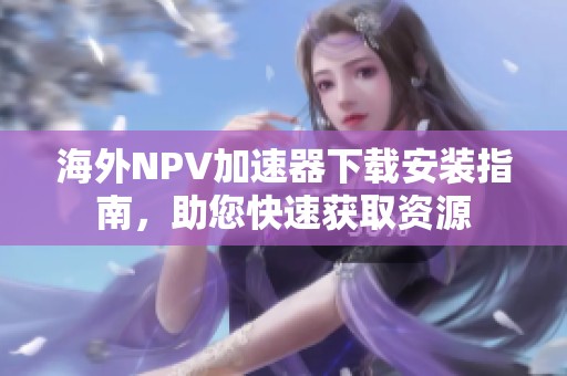 海外NPV加速器下载安装指南，助您快速获取资源