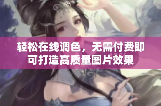 轻松在线调色，无需付费即可打造高质量图片效果