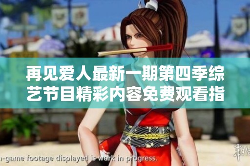 再见爱人最新一期第四季综艺节目精彩内容免费观看指南