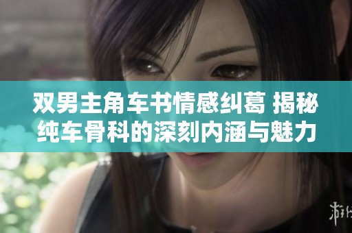 双男主角车书情感纠葛 揭秘纯车骨科的深刻内涵与魅力