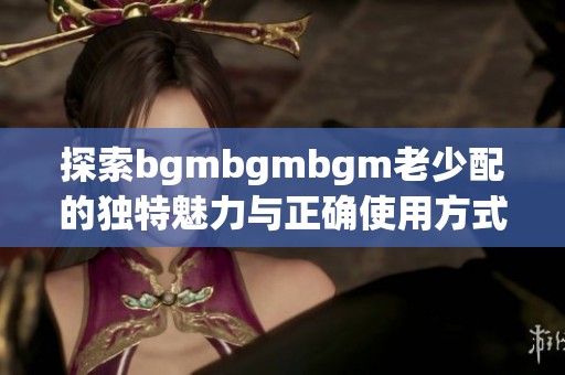 探索bgmbgmbgm老少配的独特魅力与正确使用方式