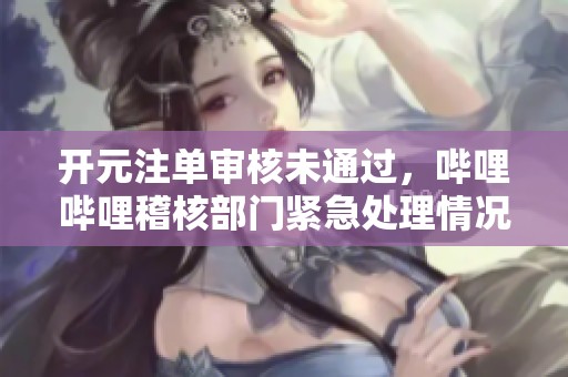 开元注单审核未通过，哔哩哔哩稽核部门紧急处理情况解析