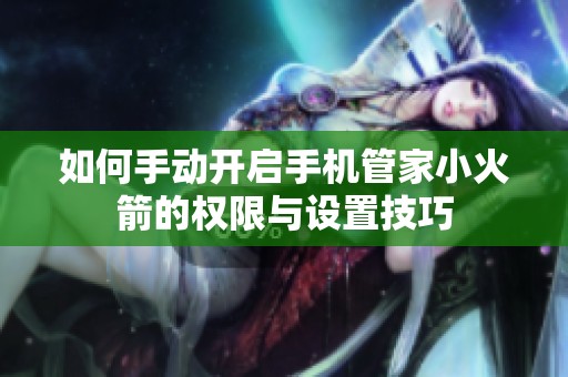 如何手动开启手机管家小火箭的权限与设置技巧
