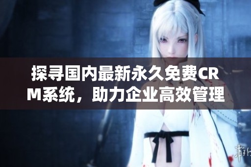 探寻国内最新永久免费CRM系统，助力企业高效管理客户关系