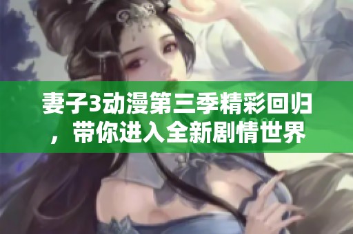 妻子3动漫第三季精彩回归，带你进入全新剧情世界