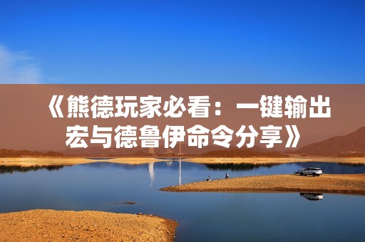 《熊德玩家必看：一键输出宏与德鲁伊命令分享》