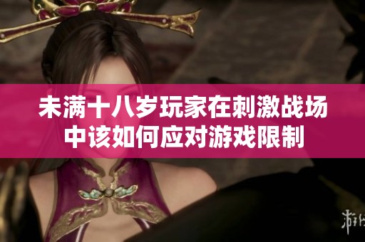 未满十八岁玩家在刺激战场中该如何应对游戏限制