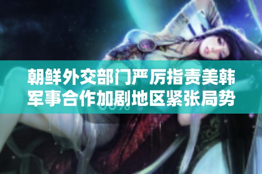 朝鲜外交部门严厉指责美韩军事合作加剧地区紧张局势