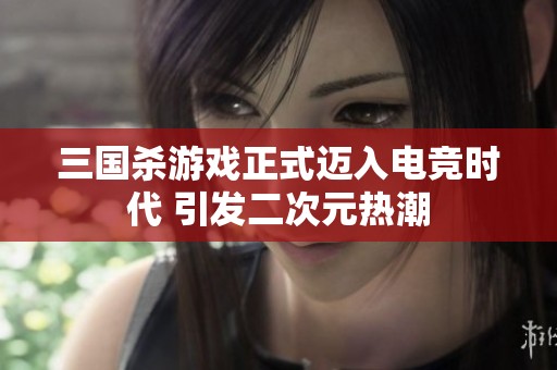 三国杀游戏正式迈入电竞时代 引发二次元热潮
