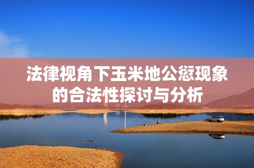 法律视角下玉米地公愆现象的合法性探讨与分析