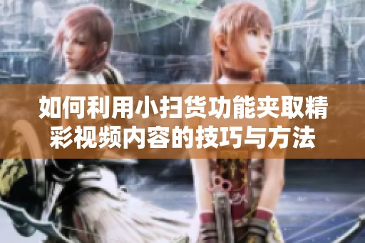 如何利用小扫货功能夹取精彩视频内容的技巧与方法