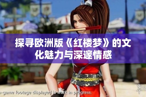 探寻欧洲版《红楼梦》的文化魅力与深邃情感
