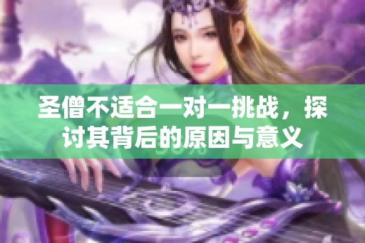 圣僧不适合一对一挑战，探讨其背后的原因与意义