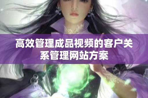 高效管理成品视频的客户关系管理网站方案