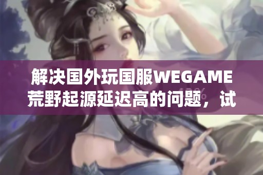 解决国外玩国服WEGAME荒野起源延迟高的问题，试试斧牛加速器