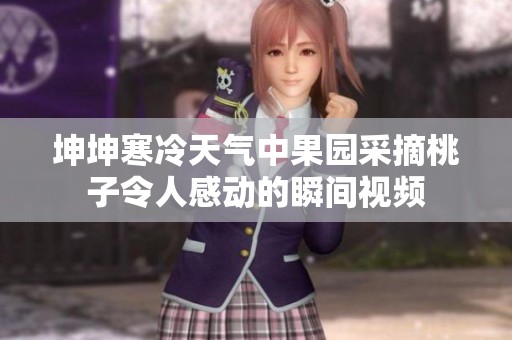 坤坤寒冷天气中果园采摘桃子令人感动的瞬间视频