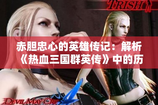 赤胆忠心的英雄传记：解析《热血三国群英传》中的历史人物风采