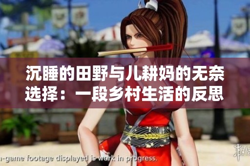沉睡的田野与儿耕妈的无奈选择：一段乡村生活的反思