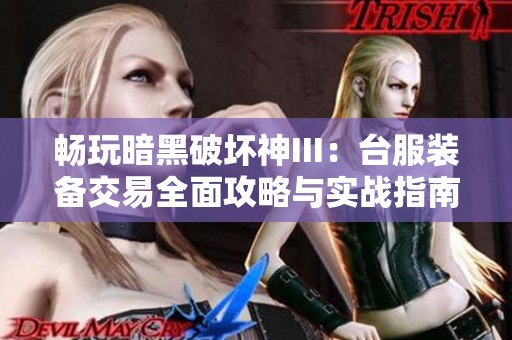 畅玩暗黑破坏神III：台服装备交易全面攻略与实战指南