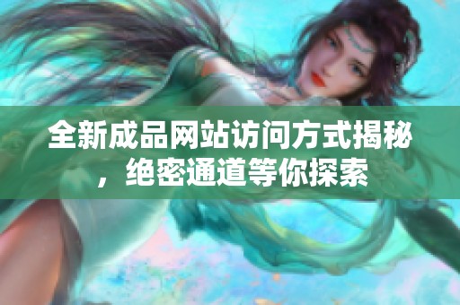 全新成品网站访问方式揭秘，绝密通道等你探索