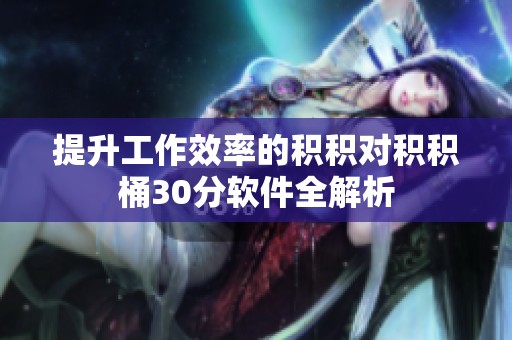 提升工作效率的积积对积积桶30分软件全解析