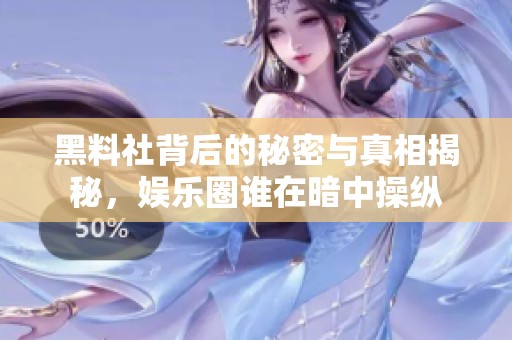 黑料社背后的秘密与真相揭秘，娱乐圈谁在暗中操纵