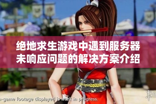 绝地求生游戏中遇到服务器未响应问题的解决方案介绍