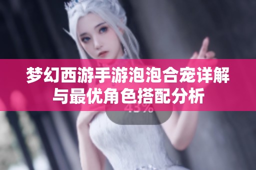梦幻西游手游泡泡合宠详解与最优角色搭配分析