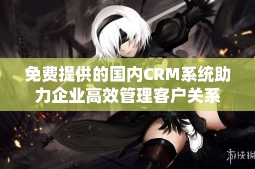 免费提供的国内CRM系统助力企业高效管理客户关系