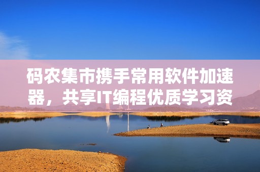 码农集市携手常用软件加速器，共享IT编程优质学习资源