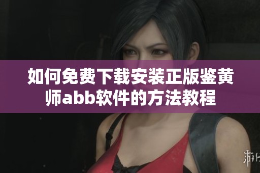 如何免费下载安装正版鉴黄师abb软件的方法教程