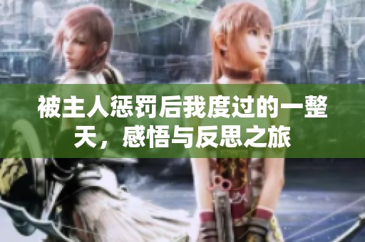 被主人惩罚后我度过的一整天，感悟与反思之旅