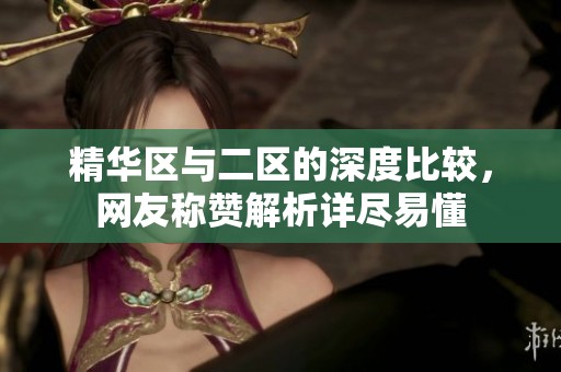 精华区与二区的深度比较，网友称赞解析详尽易懂