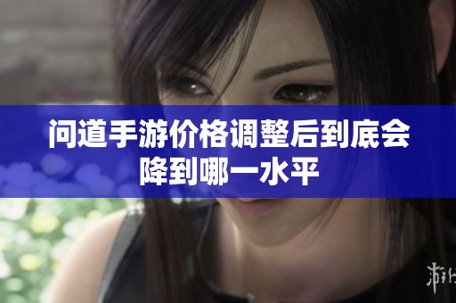 问道手游价格调整后到底会降到哪一水平